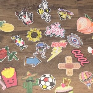 27 Colorful Assorted Iron-On Patches - Fun Cartoon Motifs